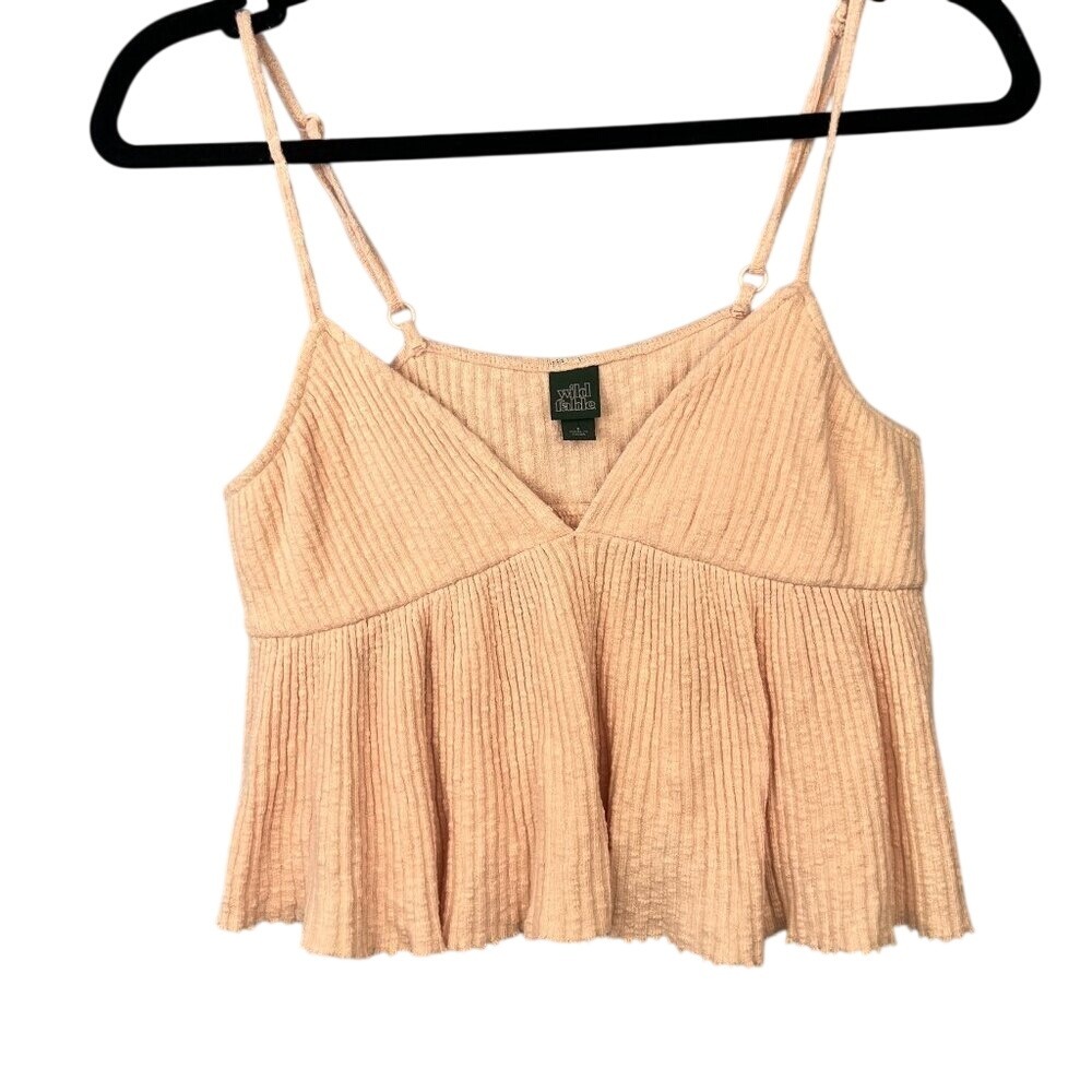 Baby Doll Y2K Crop Tank Top Blush Peach Size S Summer Festival Beach‎